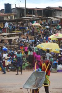 Market at Bogoso in Ghana